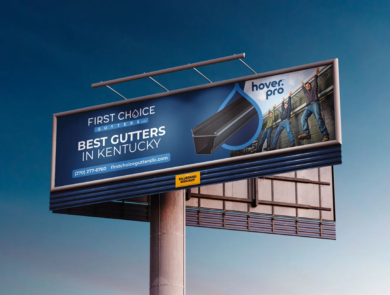 Installer billboard advertisement